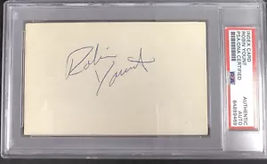Robin Yount Signed Index Card Baseball HOF Milwaukee Brewers Autograph PSA/DNA - Picture 1 of 3