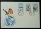 [SJ] Isle Of Man Peace At Christmas 1986 Bird Earth Hand (stamp FDC)