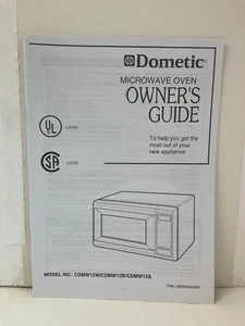 Dometic Microwave Oven Owner's Manual Book Guide Model # CDMW12W/CDMW12B/CDMW12S - Picture 1 of 5