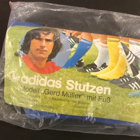 1979 Adidas Stutzen Gerd Muller Football Soccer Socks - NASL Edmonton Drillers Cover