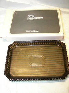 Nuevo 1981 Avon Club Collection Caddy vidrio ahumado - Imagen 1 de 3