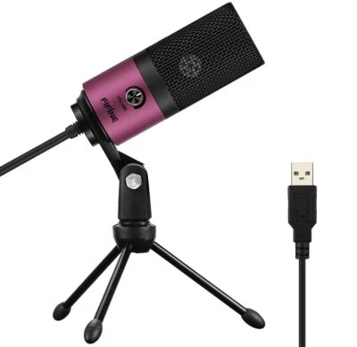 FIFINE K669 Mikrofon PC USB Kondensatormikrofon Tisch-Mikrofon mit Ständer Rosa