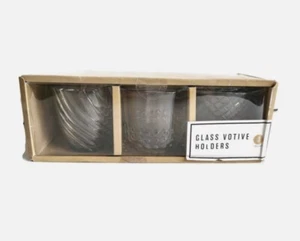 3 verschiedene Votivkerzenhalter aus Klarglas für Wohndeko - Bild 1 von 2