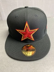 New Era 59Fifty Dallas Cowboys Black/Red Star Logo Mens Size 7 3/8 Ultra Rare - Picture 1 of 3
