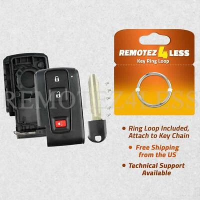 Remote Entry Key Fob Uncut Blade Shell Case for Toyota 2004-2009 Prius MOZB21TG - Изображение 1 из 4