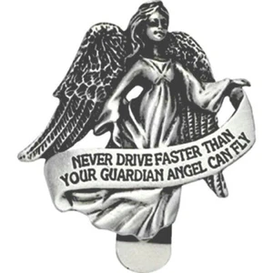 Never Drive Faster Than Your Guardian Angel Can Fly Auto Visor Clip - Picture 1 of 1