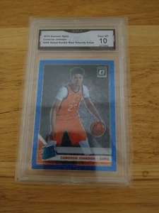 2019-20 Donruss Optic Cameron Johnson Blue Velocity RC #200 Suns GMA 10 - Imagen 1 de 2