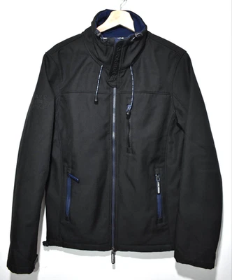 Superdry Original Windtrekker Chaqueta Abrigo Hombre Grande L Negro Azul Cremallera Completa Foto 1 de 4