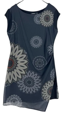 Desigual Mujer Cuello Redondo Vestido sin Mangas Floral Talla 42 - L - Imagen 1 de 4