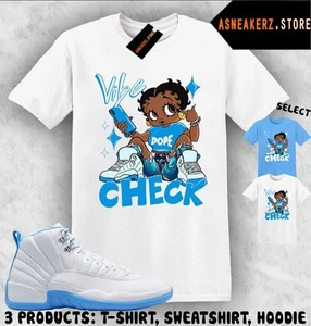 Camiseta a juego AJ 12 Melo 2025 a juego Zapatilla Betty Vibe Camiseta a cuadros - Imagen 1 de 5