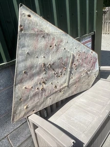 Awesome Tail Fin Of American Windmill With Bullet Holes “The Aermotor Co Chicago - Foto 1 di 15