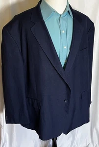 Oak Hill Herren Marine Leinen/Rayon Bl Sport Mantel Blazer Big & Tall Gr. 4xl 58/60R - Bild 1 von 13