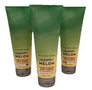 NEU Bath & Body Works 3 Gurkenmelone Körpercremes. Je 8 Unzen, EINGESTELLT - Bild 1 von 2