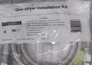 Everbilt Kit Installazione Asciugatrice Gas Tubo Linea 1/2 x 48" - Foto 1 di 3