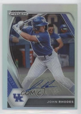 2021 Panini Prizm Draft Picks Silver Prizm Auto John Rhodes #PDP76 Auto - Image 1 of 2