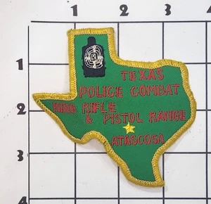 Texas Police Combat King Gun Range Vintage Embroidered Sew On Uniform Patch - Picture 1 of 1