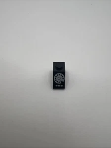 LEGO Vintage 1980s Black Slope White Rotary Phone Telephone Replacement Piece - Picture 1 of 3