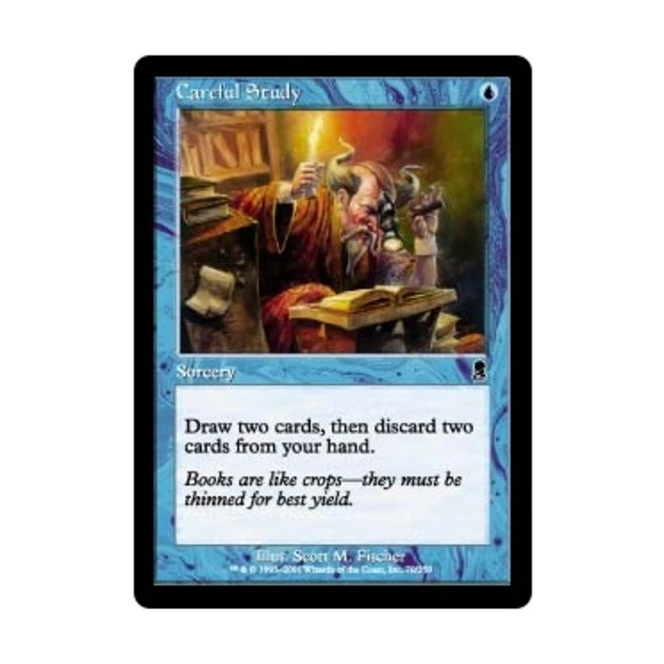 WOTC MtG Odyssey Careful Study (C) (Foil) EX - Image 1 of 1