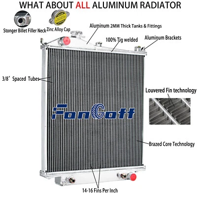 4-Row Radiator Fit 2006-2010 Ford Explorer Sport Mercury 4.0L 4.6L V8 2009 2007 Foto 1 de 4