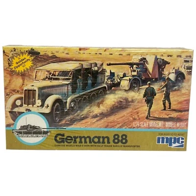 MPC German 88 Half Track 1/76 Model Kit World War II 1983 Sealed Vintage - Image 1 of 4