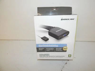 iOGEAR 4 PORT USB KVM SWITCH W/ REMOTE port SWITCHING BUTTON (MPS30) - Image 1 of 4