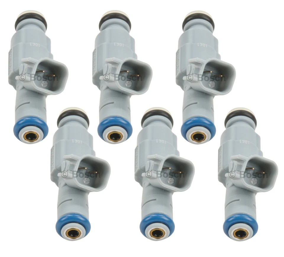 Juego de 6 inyectores de combustible Bosch para Pontiac Grand Prix 3,8 L supercargador 2004-2007 Foto 1 de 1