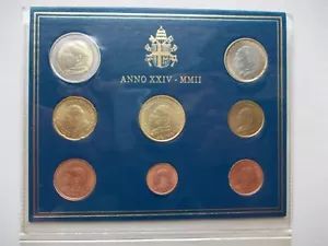 Vatikan 2002 Original Euro KMS Kursmünzensatz im originalen Klappfolder !!! - Bild 1 von 4