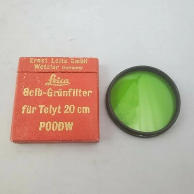 Vintage Leitz Germany Leica 20cm POODW Telyt Lens Green Light Filter in Box 48mm - Image 1 of 4