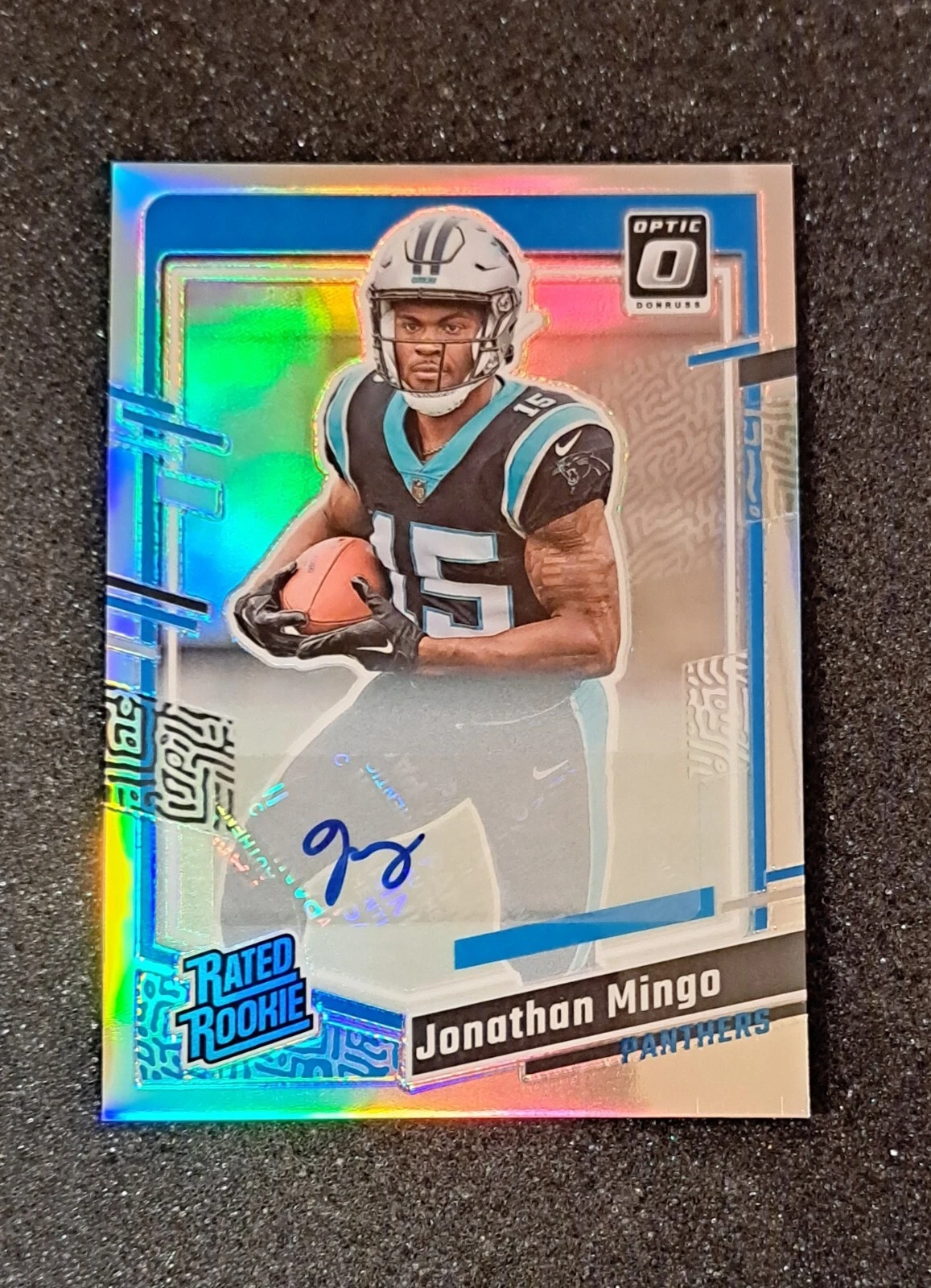 2023 Donruss JONATHAN MINGO Optic Preview Holo Rated Rookie AUTO #312 PANTHERS