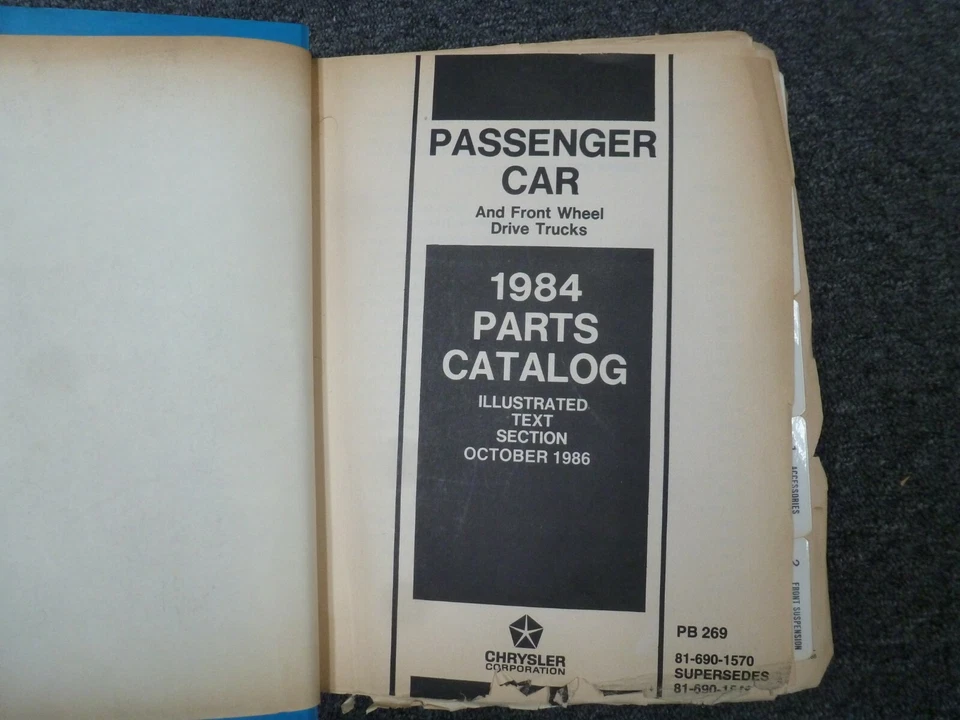 Dodge 600 1984 cupé sedán convertible catálogo de piezas manual ES Foto 1 de 1