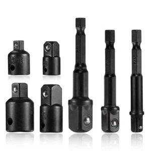 7 Pcs Adapter&Reducer 1 4 3 8 1 2 Drive Socket Wrench Air Ratchet Set New - Picture 1 of 11