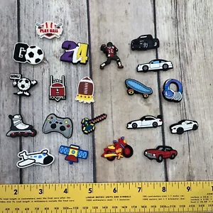 Shoe Charms for Crocs and Foam Shoes Lot of 20 boys Lakers cars sports gaming - Picture 1 of 8