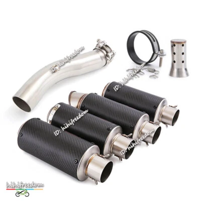 Silenciador de carbono de 51 mm tubo medio de escape antideslizante para Suzuki GSXR600 750 2008-2010 Foto 1 de 4