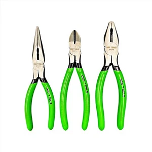 Tool Kingdom 8" 200 mm 3-teiliges Zangenset, Seitenschneider, Spitzzange, Kombizange - Bild 1 von 2