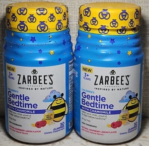 Lot Of 2 Zarbee's Gentle Bedtime for Kids Melatonin-Free Blend 30 Gummies 04/25 - Picture 1 of 4