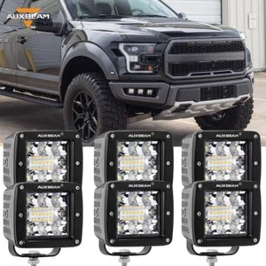AUXBEAM 6 PIEZAS LED luz antiniebla cubo vainas parachoques lámpara para Ford F-150 Raptor 2017-2021 - Imagen 1 de 12
