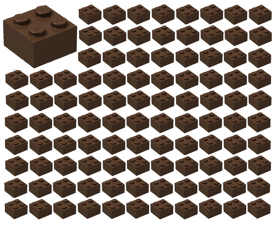 Lego Yellow 2x2 Building Bricks (3003) - Yellow