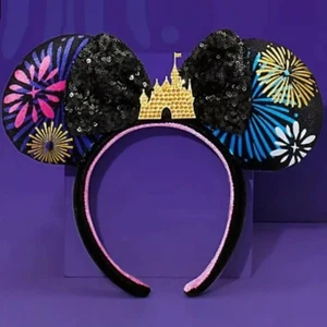 Disney Park Fireworks Ears Minnie The Main Attraction Castle Headband Christmas - Picture 1 of 7