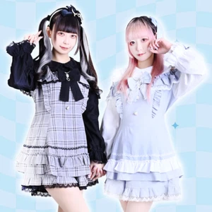 JIRAI KEI lolita Ryousangata winter prayer off-shoulder shirt dress 2pc JJ2516 - Picture 1 of 13
