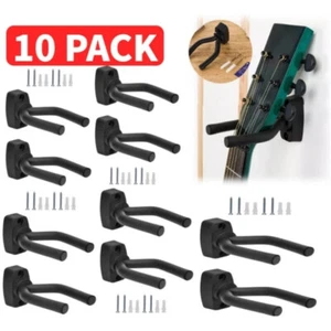 Confezione 10 PEZZI Appendiabiti Chitarra Gancio Supporto Parete Appendiabiti Espositore Strumento - Foto 1 di 13