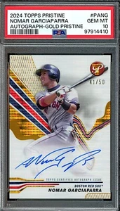 2024 Topps Pristine #PANG Nomar Garciaparra Gold Refractor Auto #41/50 PSA 10 - Picture 1 of 2