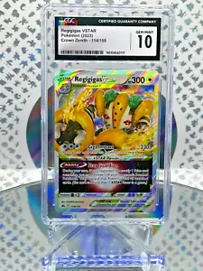 Tarjeta Pokémon rara arte completo CGC 10 Regigigas VSTAR 114/159 Crown Zenith - Imagen 1 de 1