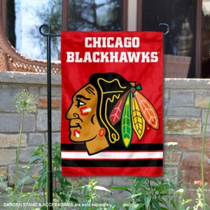 Chicago Blackhawks Red Garden Flag and Yard Banner - Picture 1 of 5