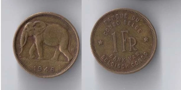 Belgian Congo 1 franc 1946 - Image 1 of 1