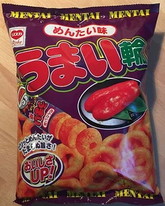 Riska, Yaokin, Umaiwa, sabor Mentaiko, bocadillo japonés, caramelo, dagashi, umaibo - Imagen 1 de 2