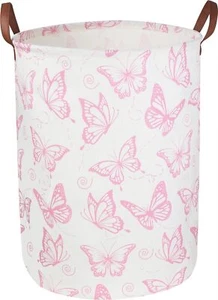 CLOCOR Pink Laundry BasketWaterproof Nursery Hamper for Baby Girl Collapsible... - Picture 1 of 6