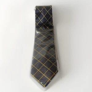 Andrew’s Ties Blue Gold Pattern 100% Silk Men’s Neck Tie Made In Italy - Picture 1 of 5