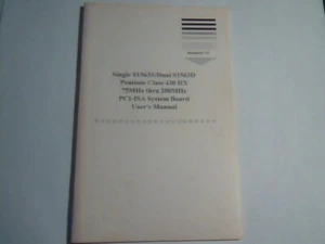 Bedienungsanleitung Handbuch - S1563S S1563D Pentium 430 HX PCI-ISA Systemplatine - Bild 1 von 5