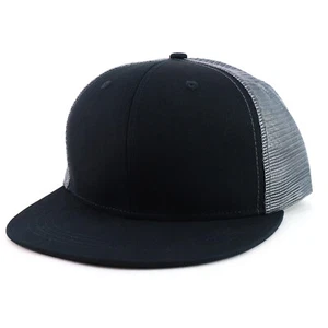 Infant to Youth Plain Structured Mesh Back Flatbill Snapback Cap - FREE SHIPPING - Picture 1 of 19
