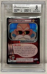 1x DBZ CCG ROSHI'S THOUGHTS 133 HOLO FOIL RARO BAÚLES LIMITADOS SAGA BGS 8 POP 1 - Imagen 1 de 1